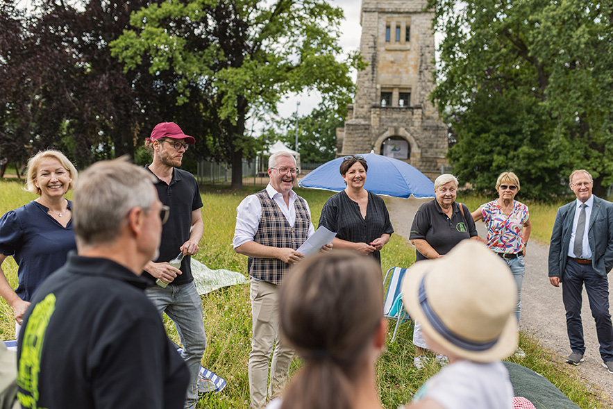Eröffnungsrede zum Fest vor dem Bismarckturm in Weißenfels
